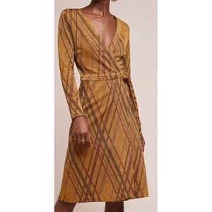 NWT Ottod'Ame Anthropologie Amber Plaid Wrap Dress Sz 4 US Feminine Preppy